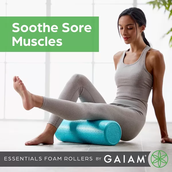 Gaiam Essentials Foam Roller, High Density Firm Deep Tissue Muscle Massager for Back Pain &amp; Sore Muscles