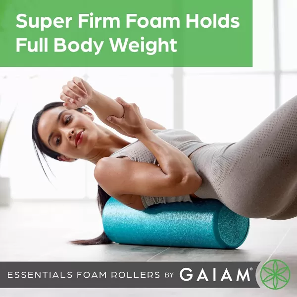 Gaiam Essentials Foam Roller, High Density Firm Deep Tissue Muscle Massager for Back Pain &amp; Sore Muscles