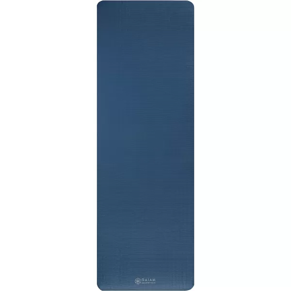 Gaiam Essentials Thick Yoga Mat Fitness &amp; Exercise Mat with Easy-Cinch Yoga Mat Carrier Strap, 72"L x 24"W x 2/5 Inch Thick