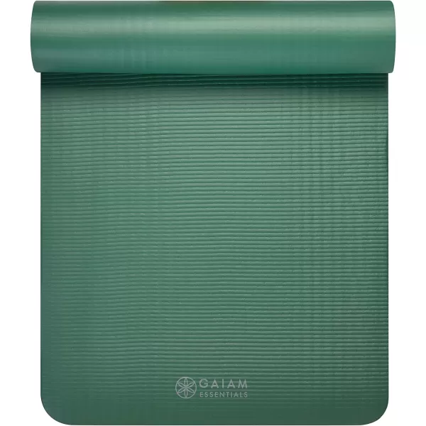 Gaiam Essentials Thick Yoga Mat Fitness &amp; Exercise Mat with Easy-Cinch Yoga Mat Carrier Strap, 72"L x 24"W x 2/5 Inch Thick