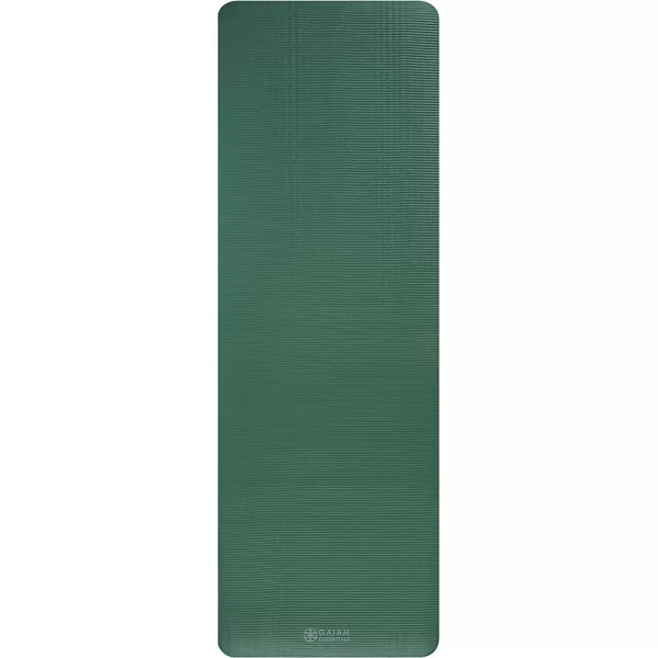 Gaiam Essentials Thick Yoga Mat Fitness &amp; Exercise Mat with Easy-Cinch Yoga Mat Carrier Strap, 72"L x 24"W x 2/5 Inch Thick