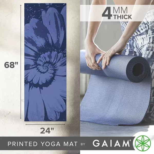 Gaiam Print Yoga Mat, Non Slip Exercise &amp; Fitness Mat for All Types of Yoga, Pilates &amp; Floor Exercises