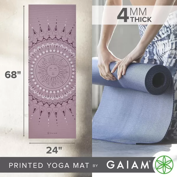 Gaiam Print Yoga Mat, Non Slip Exercise &amp; Fitness Mat for All Types of Yoga, Pilates &amp; Floor Exercises