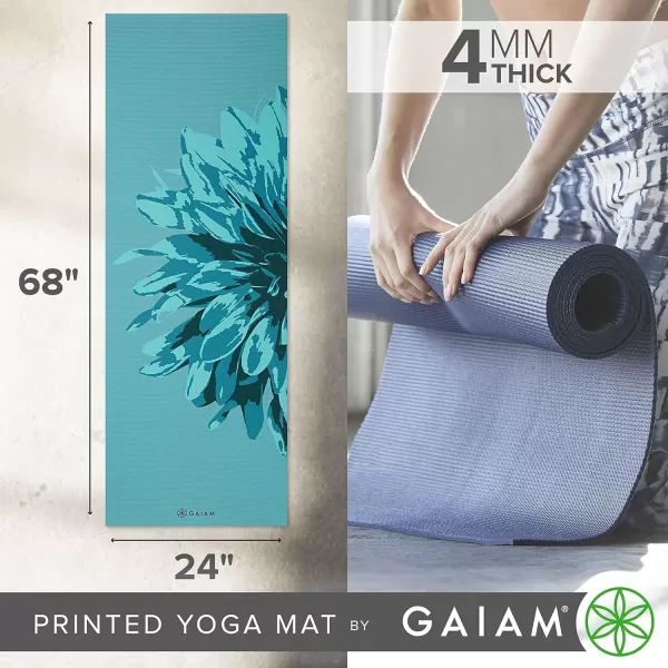 Gaiam Print Yoga Mat, Non Slip Exercise &amp; Fitness Mat for All Types of Yoga, Pilates &amp; Floor Exercises