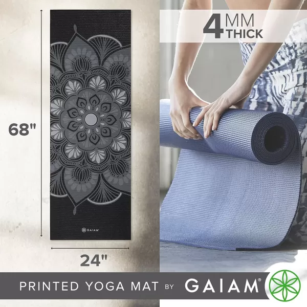 Gaiam Print Yoga Mat, Non Slip Exercise &amp; Fitness Mat for All Types of Yoga, Pilates &amp; Floor Exercises