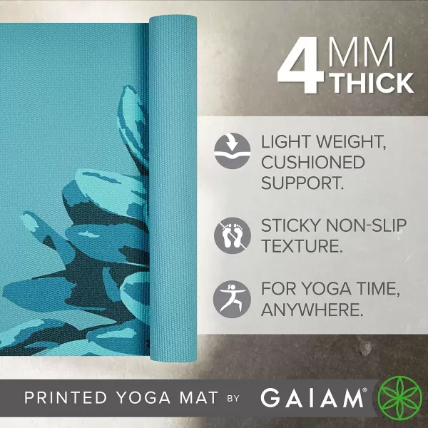 Gaiam Print Yoga Mat, Non Slip Exercise &amp; Fitness Mat for All Types of Yoga, Pilates &amp; Floor Exercises