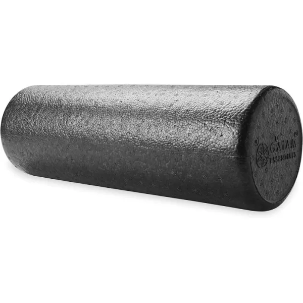 Gaiam Essentials Foam Roller, High Density Firm Deep Tissue Muscle Massager for Back Pain &amp; Sore Muscles