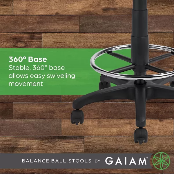 Gaiam Balance Ball Chair Stool, Half-Dome Stability Ball Adjustable Tall Office