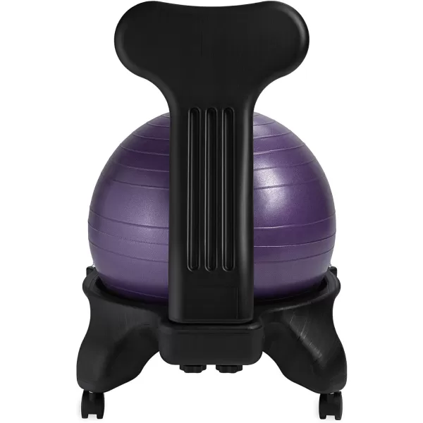 Gaiam Classic Balance Ball Chair – Exercise Stability Yoga Ball Premium Ergonomic Chair for Home and Office Desk with Air Pump, Exercise Guide and Satisfaction Guarantee