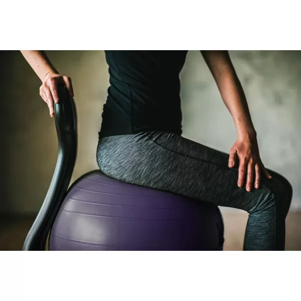 Gaiam Classic Balance Ball Chair – Exercise Stability Yoga Ball Premium Ergonomic Chair for Home and Office Desk with Air Pump, Exercise Guide and Satisfaction Guarantee