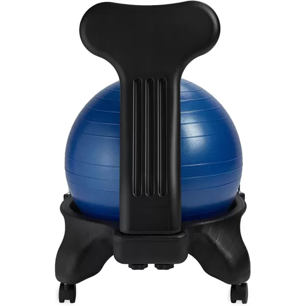 Gaiam Classic Balance Ball Chair – Exercise Stability Yoga Ball Premium Ergonomic Chair for Home and Office Desk with Air Pump, Exercise Guide and Satisfaction Guarantee