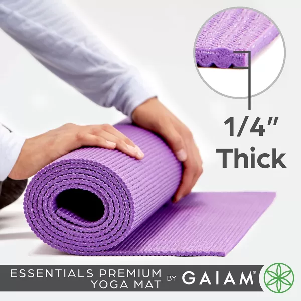 Gaiam Essentials Premium Yoga Mat with Yoga Mat Carrier Sling 