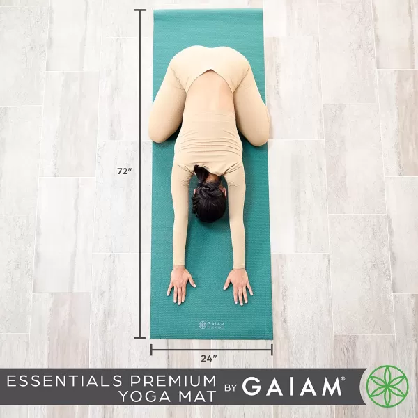 Gaiam Essentials Premium Yoga Mat with Yoga Mat Carrier Sling 