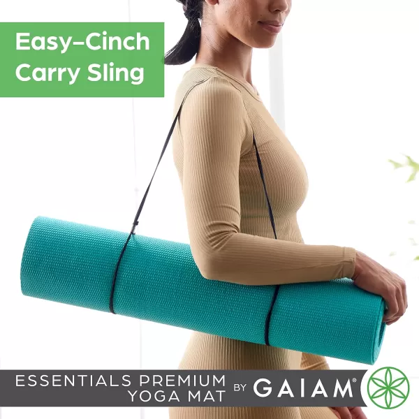 Gaiam Essentials Premium Yoga Mat with Yoga Mat Carrier Sling 