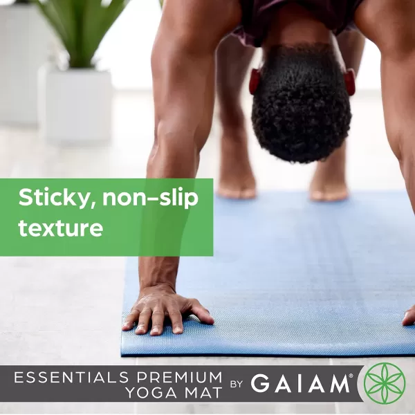 Gaiam Essentials Premium Yoga Mat with Yoga Mat Carrier Sling 