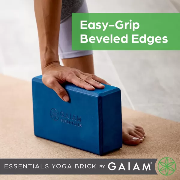 Gaiam Essentials Yoga Brick | Sold as Single Block | EVA Foam Block Accessories for Yoga