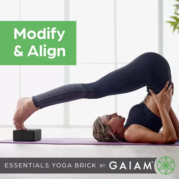 Gaiam Essentials Yoga Brick | Sold as Single Block | EVA Foam Block Accessories for Yoga