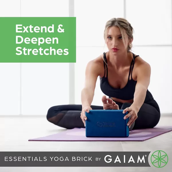 Gaiam Essentials Yoga Brick | Sold as Single Block | EVA Foam Block Accessories for Yoga