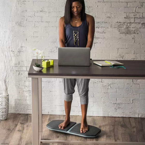 Gaiam Evolve Balance Board Standing Desk, Anti Fatigue Wobble Board for Home Office, Physical Therapy, Exercise Equipment, Stability Rocker for Constant Movement, Increase Focus, Floor Mat Alternative