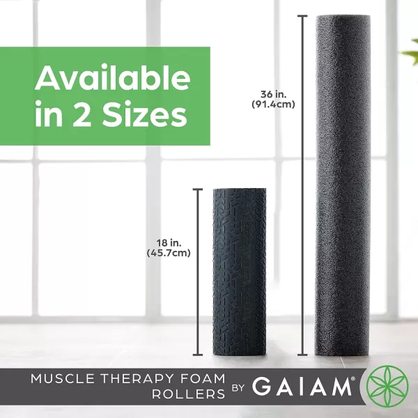 Gaiam Restore Foam Roller for Muscle Massage - Deep Tissue Muscle Massager for Sore Muscles &amp; Stimulation - Total Body Pain Relief, Back, Neck, Foot, Calf, Leg, Arm )