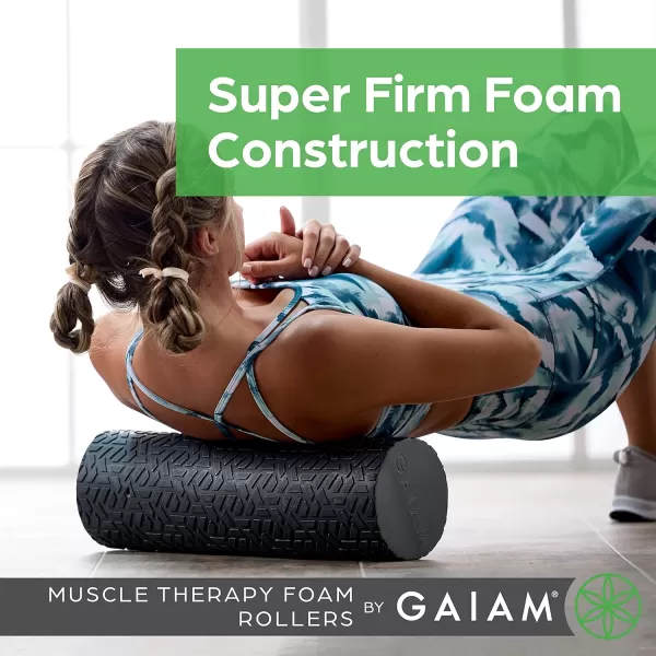 Gaiam Restore Foam Roller for Muscle Massage - Deep Tissue Muscle Massager for Sore Muscles &amp; Stimulation - Total Body Pain Relief, Back, Neck, Foot, Calf, Leg, Arm )