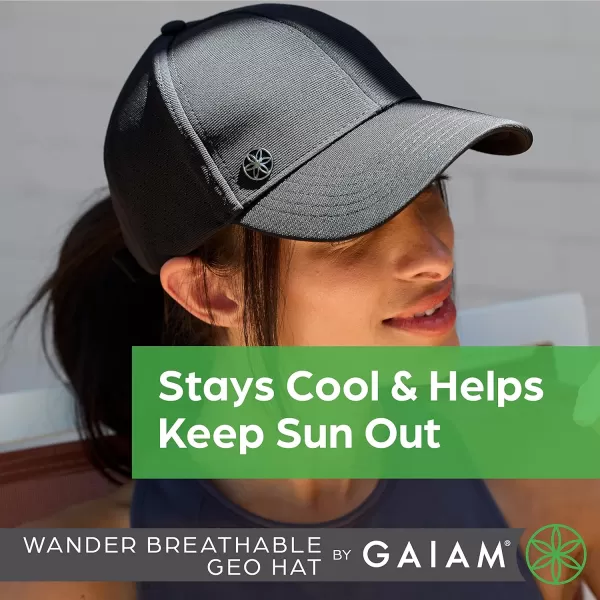 Gaiam Wander Breathable Geo Hat - Cute Women's Baseball Hat for Summer, Lightweight 6-Panel Ball Cap for Running &amp; Hiking)