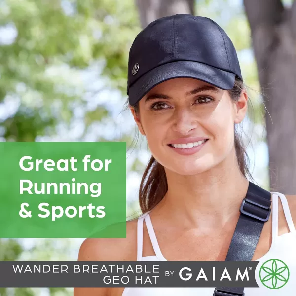 Gaiam Wander Breathable Geo Hat - Cute Women's Baseball Hat for Summer, Lightweight 6-Panel Ball Cap for Running &amp; Hiking)