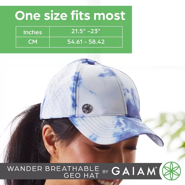 Gaiam Wander Breathable Geo Hat - Cute Women's Baseball Hat for Summer, Lightweight 6-Panel Ball Cap for Running &amp; Hiking