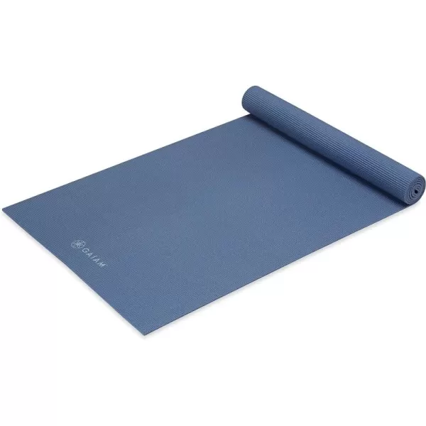 Gaiam Yoga Mat - Premium 5mm Solid Thick Non Slip Exercise &amp; Fitness Mat for All Types of Yoga, Pilates &amp; Floor Workouts