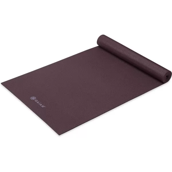 Gaiam Yoga Mat - Premium 5mm Solid Thick Non Slip Exercise &amp; Fitness Mat for All Types of Yoga, Pilates &amp; Floor Workouts 