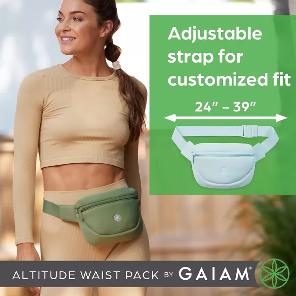 Gaiam Altitude Waist Pack - Storage Belt Bag for Women And Men - Adjustable Belt With Lightweight Pouch For Storing Essentials