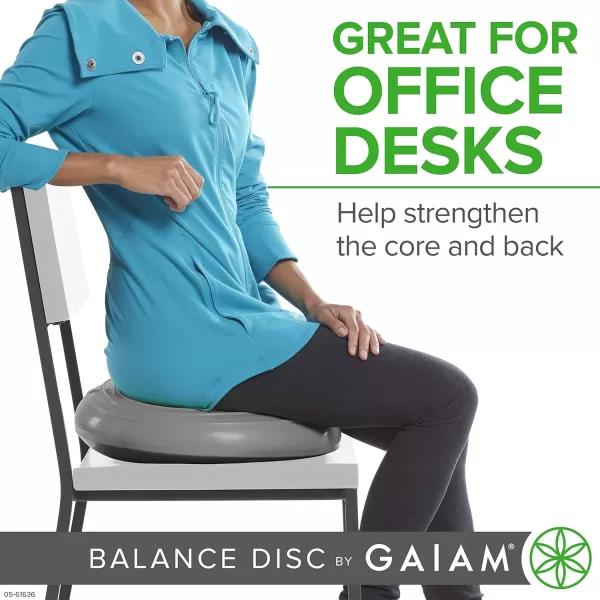 Gaiam Balance Disc Wobble Cushion Stability Core Trainer for Home or Office Desk Chair &amp; Kids Alternative Classroom Sensory Wiggle Seat