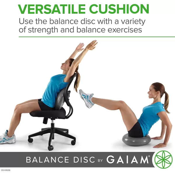 Gaiam Balance Disc Wobble Cushion Stability Core Trainer for Home or Office Desk Chair &amp; Kids Alternative Classroom Sensory Wiggle Seat