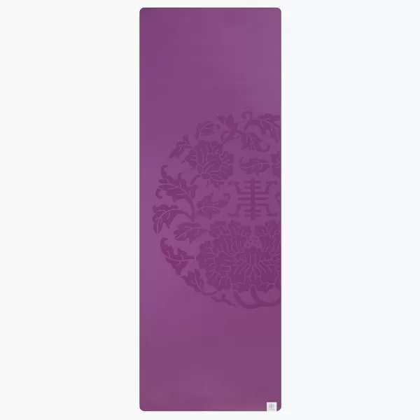 Gaiam Dry-Grip Yoga Mat - 5mm Thick Non-Slip Exercise &amp; Fitness Mat for Standard or Hot Yoga, Pilates and Floor Workouts - Cushioned Support, Non-Slip Coat - 68 x 24 Inches