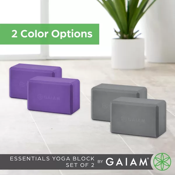 Gaiam Essentials Yoga Block  – Supportive, Soft Non-Slip Foam Surface For Yoga, Pilates, Meditation