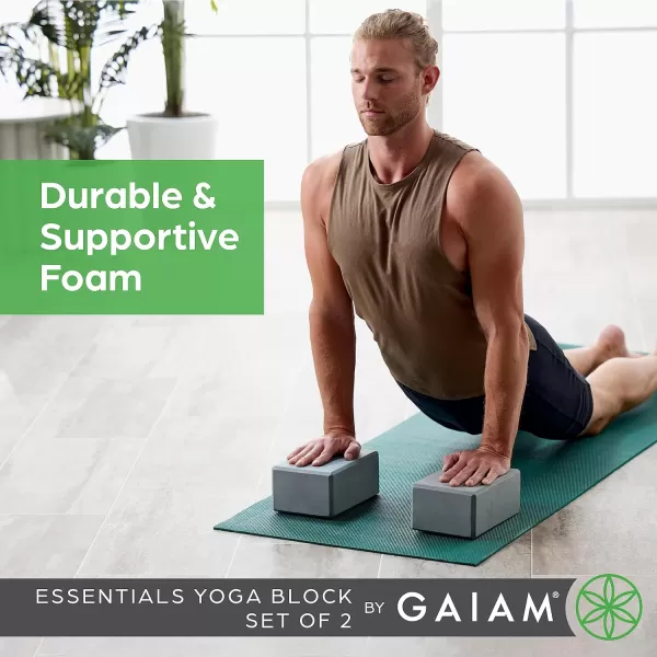 Gaiam Essentials Yoga Block  – Supportive, Soft Non-Slip Foam Surface For Yoga, Pilates, Meditation