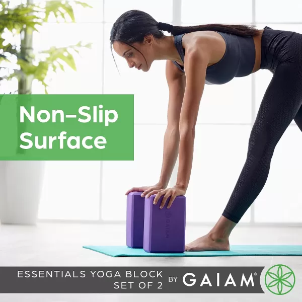 Gaiam Essentials Yoga Block  – Supportive, Soft Non-Slip Foam Surface For Yoga, Pilates, Meditation