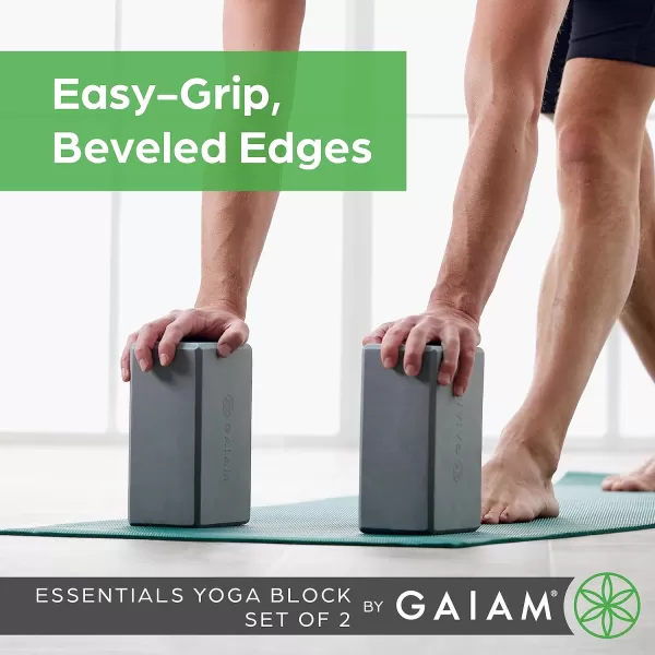 Gaiam Essentials Yoga Block  – Supportive, Soft Non-Slip Foam Surface For Yoga, Pilates, Meditation