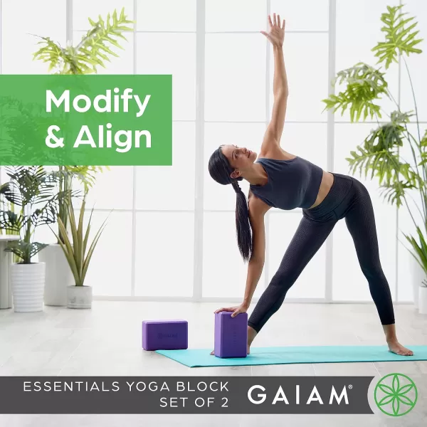 Gaiam Essentials Yoga Block  – Supportive, Soft Non-Slip Foam Surface For Yoga, Pilates, Meditation