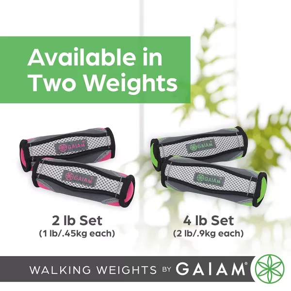 Gaiam Hand Weights for Women &amp; Men Soft Dumbbell Walking Hand Weight Sets with Hand Strap