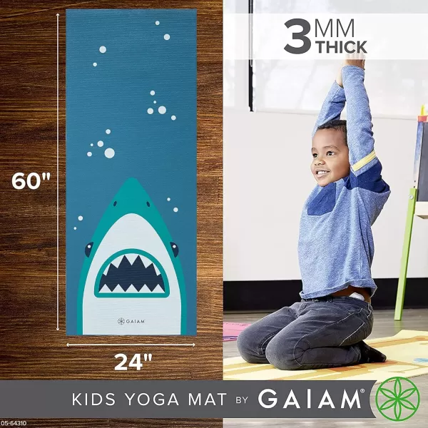 Gaiam Kids Yoga Mat Exercise Mat, Yoga for Kids with Fun Prints - Playtime for Babies, Active &amp; Calm Toddlers and Young Children 