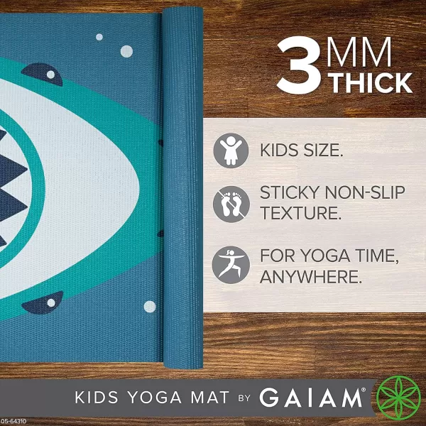 Gaiam Kids Yoga Mat Exercise Mat, Yoga for Kids with Fun Prints - Playtime for Babies, Active &amp; Calm Toddlers and Young Children 