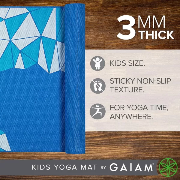 Gaiam Kids Yoga Mat Exercise Mat, Yoga for Kids with Fun Prints - Playtime for Babies, Active &amp; Calm Toddlers and Young Children 