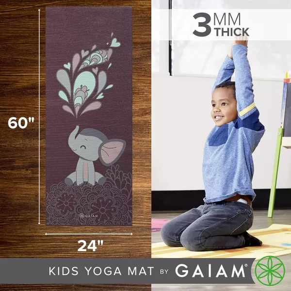 Gaiam Kids Yoga Mat Exercise Mat, Yoga for Kids with Fun Prints - Playtime for Babies, Active &amp; Calm Toddlers and Young Children 