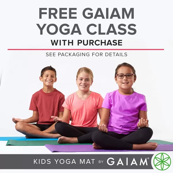 Gaiam Kids Yoga Mat Exercise Mat, Yoga for Kids with Fun Prints - Playtime for Babies, Active &amp; Calm Toddlers and Young Children 