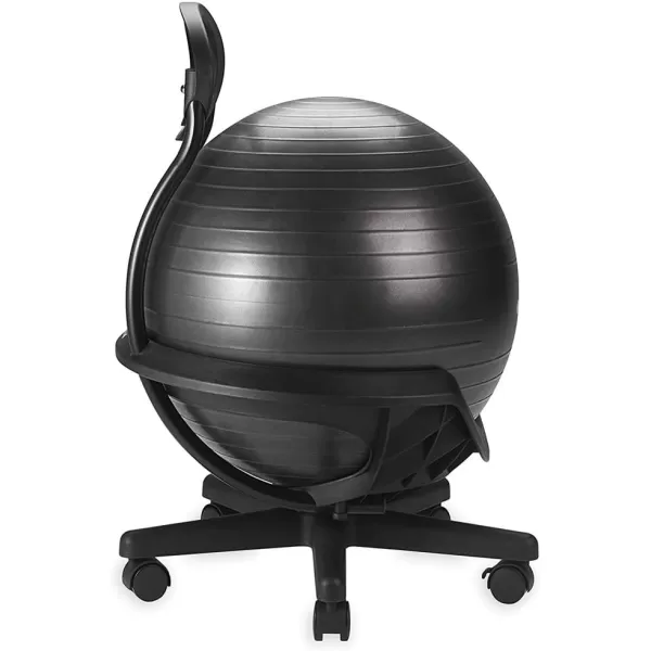 Gaiam Ultimate Balance Ball Chair  - Premium Exercise Stability Yoga Ball Ergonomic Chair for Home and Office Desk - 52cm Anti-Burst Ball, Air Pump, Exercise Guide)