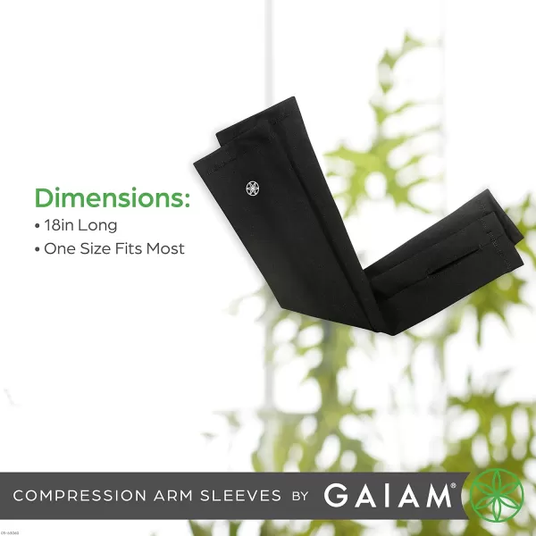 Gaiam Yoga Compression Sleeves - Pair of Sleeves for Pilates, Training, General Fitness - Comfort-Fit Support for Muscles - Sold as Pairs in 18" Arm and 22" Leg Sleeve Options 