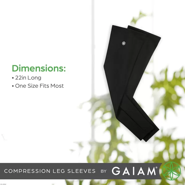 Gaiam Yoga Compression Sleeves - Pair of Sleeves for Pilates, Training, General Fitness - Comfort-Fit Support for Muscles - Sold as Pairs in 18" Arm and 22" Leg Sleeve Options 