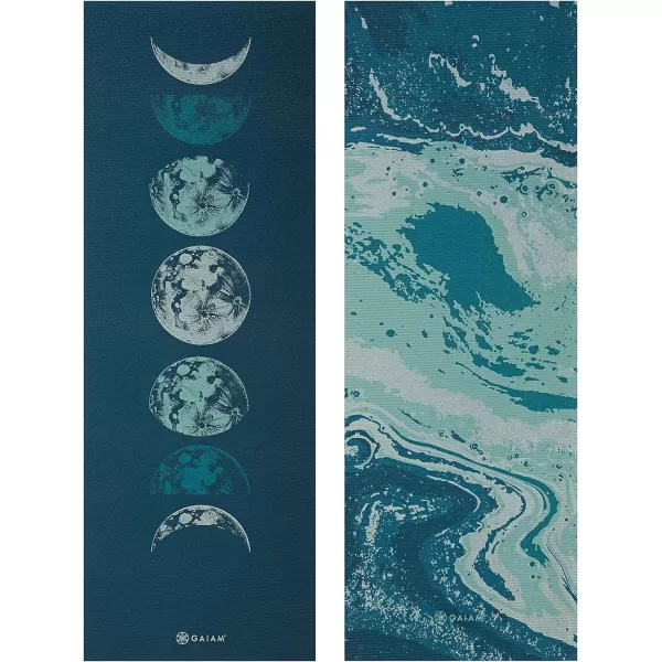 Gaiam Yoga Mat - Premium 6mm Print Reversible Extra Thick Non Slip Exercise &amp; Fitness Mat for All Types of Yoga, Pilates &amp; Floor Workouts 