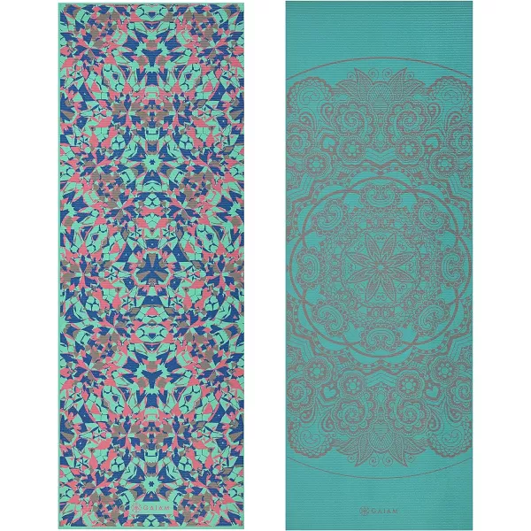 Gaiam Yoga Mat - Premium 6mm Print Reversible Extra Thick Non Slip Exercise &amp; Fitness Mat for All Types of Yoga, Pilates &amp; Floor Workouts 